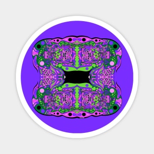 Alien madness in galaxy mayan ufo pattern ecopop Magnet